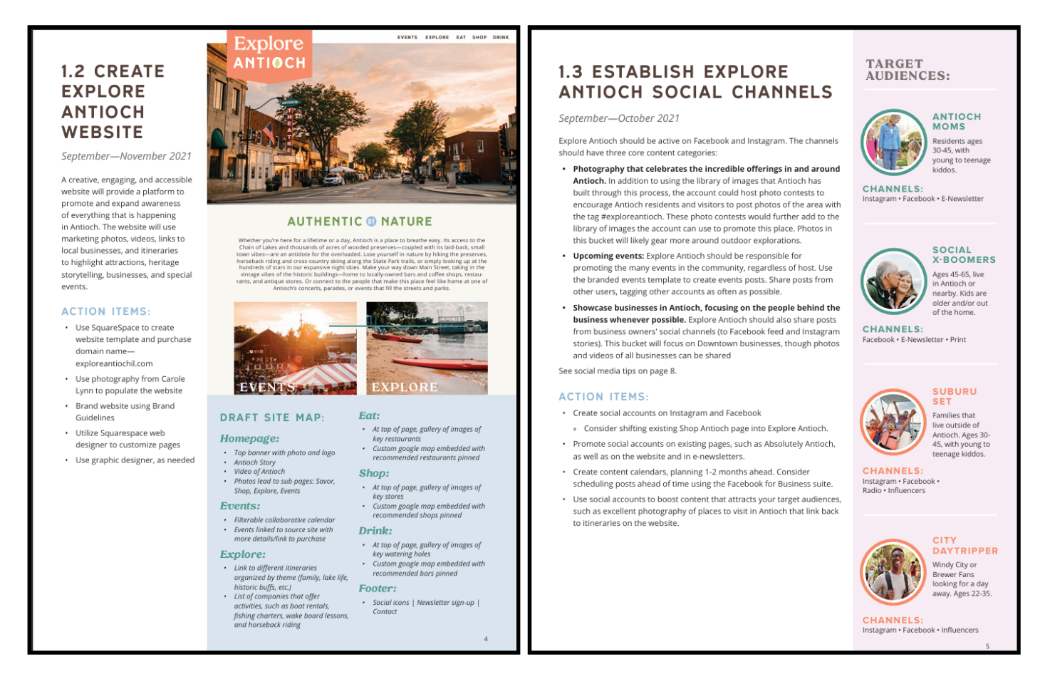 Village of Antioch website design mockup showing planned digital presence as part of their marketing strategy